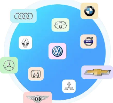 Auto brand logos, WindshieldHUB replaces back glass for most makes and models in Palm Beach